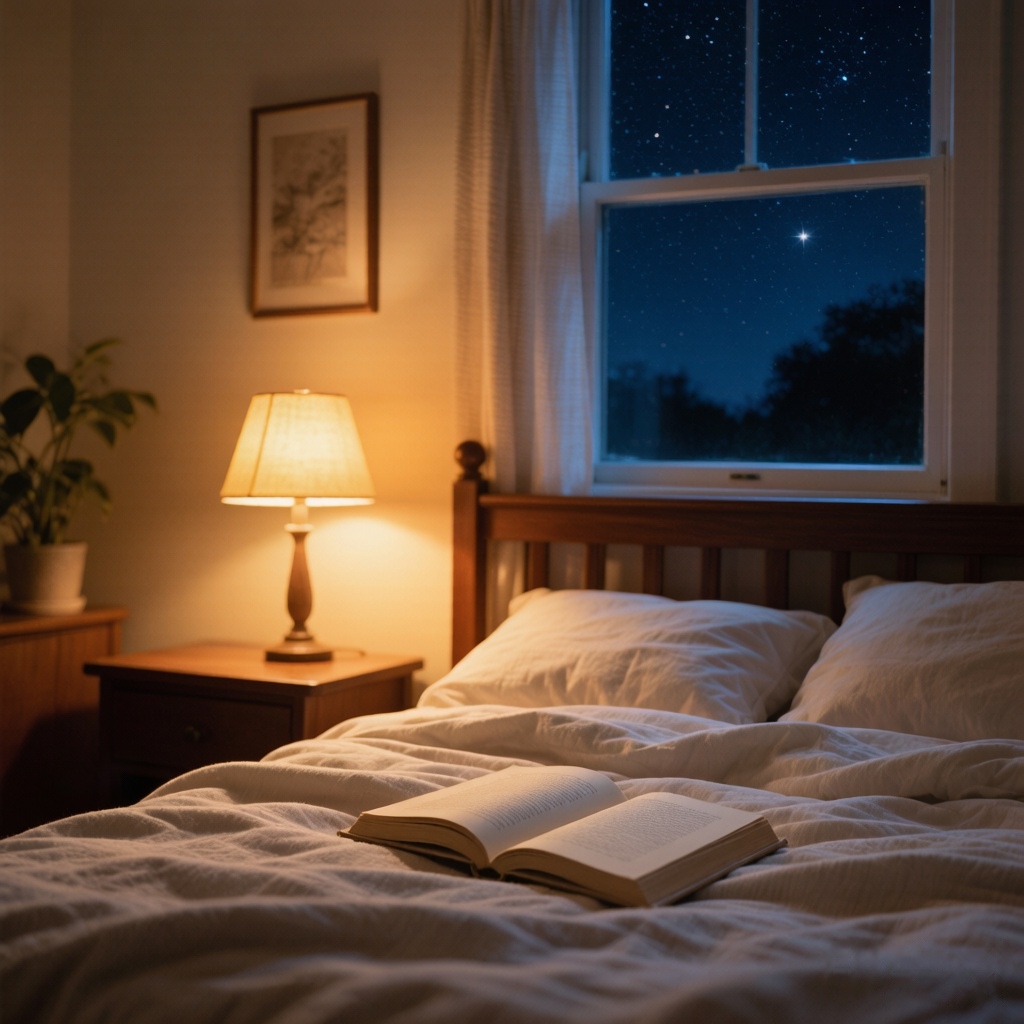 夜晚卧室暖灯